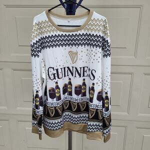 Guinness Beer Pints Fair Isle Long Sleeve Smooth T-shirt size 2X